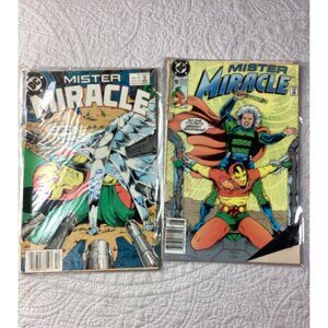 Mister Miracle Comic Book Lot Issues #18 & #21 DC Comics Vintage 1980s Superhero